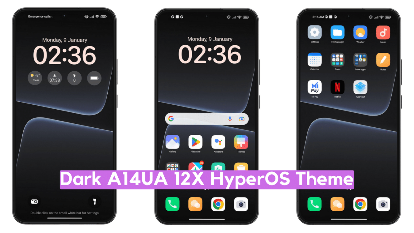 Dark A Ua Hyperos Theme For Xiaomi With Minimal Ui Hyperos Themes