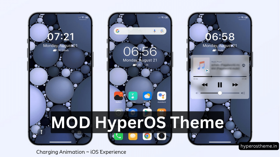 MOD HyperOS Theme for Xiaomi with iPhone Style Lock screen MOD HyperOS Theme for Xiaomi with iPhone Style Lock screen