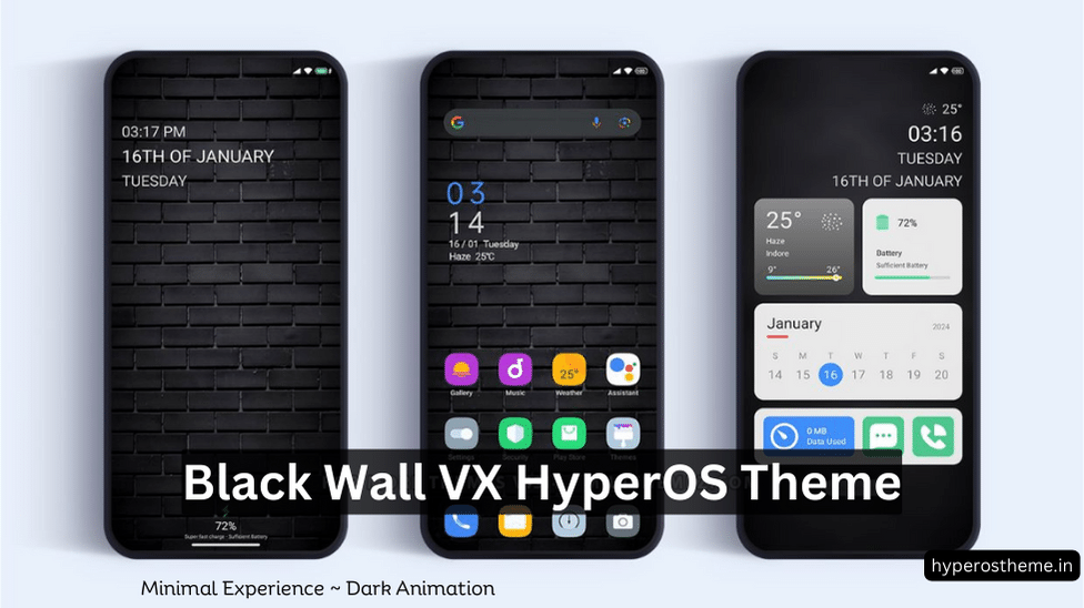 Black Wall HyperOS Theme for Xiaomi and Redmi Phones Black Wall HyperOS Theme for Xiaomi and Redmi Phones
