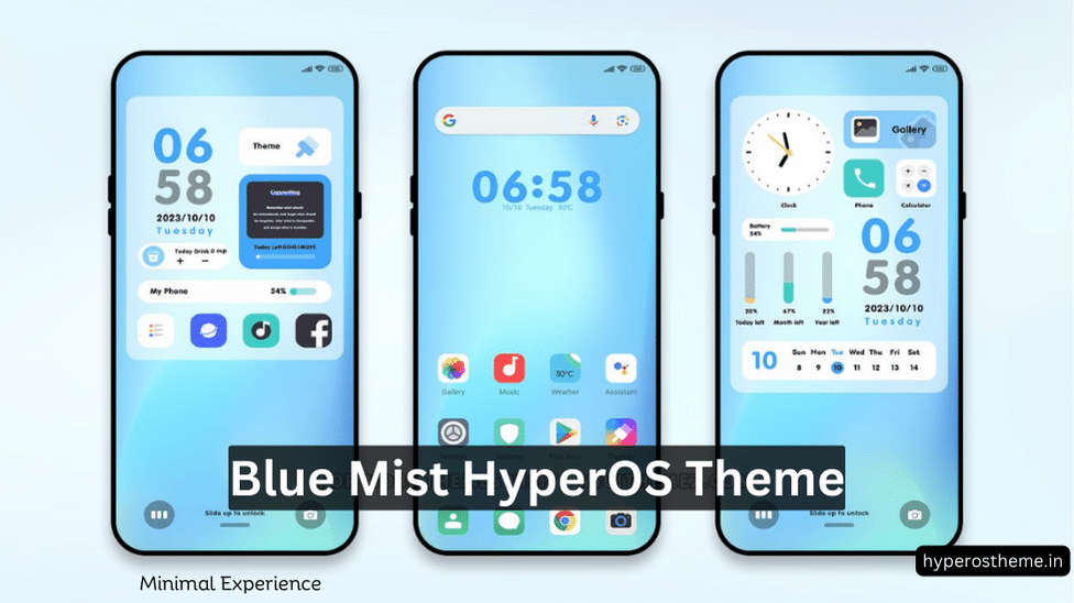 Blue Mist HyperOS Theme for Xiaomi and Redmi Phones