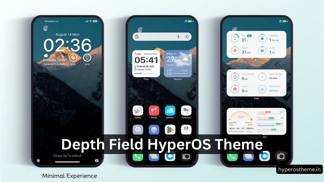 Depth Field HyperOS Theme for Xiaomi with Cool Widgets Experience
