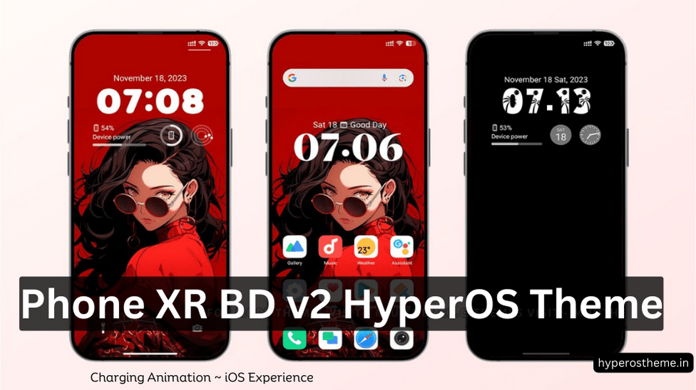 PHONE XR BD V2 HyperOS Theme for Xiaomi with iPhone Style Lock screen PHONE XR BD V2 HyperOS Theme for Xiaomi with iPhone Style Lock screen