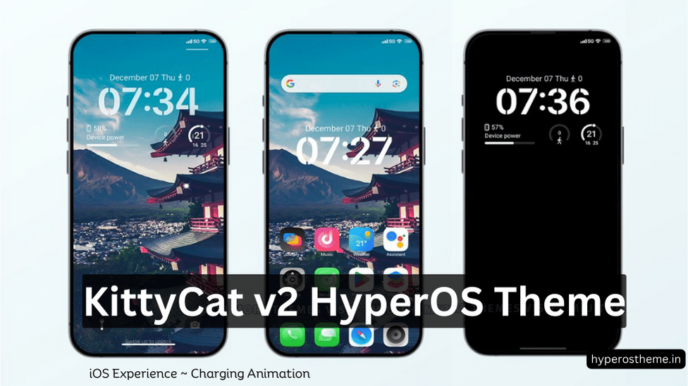 KittyCat v2 iOS Theme for HyperOS for Xiaomi and Redmi Phones