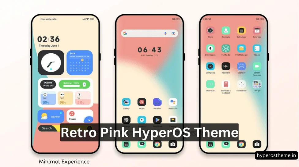 Retro Pink HyperOS Theme for Xiaomi and Redmi Phones Retro Pink HyperOS Theme for Xiaomi and Redmi Phones