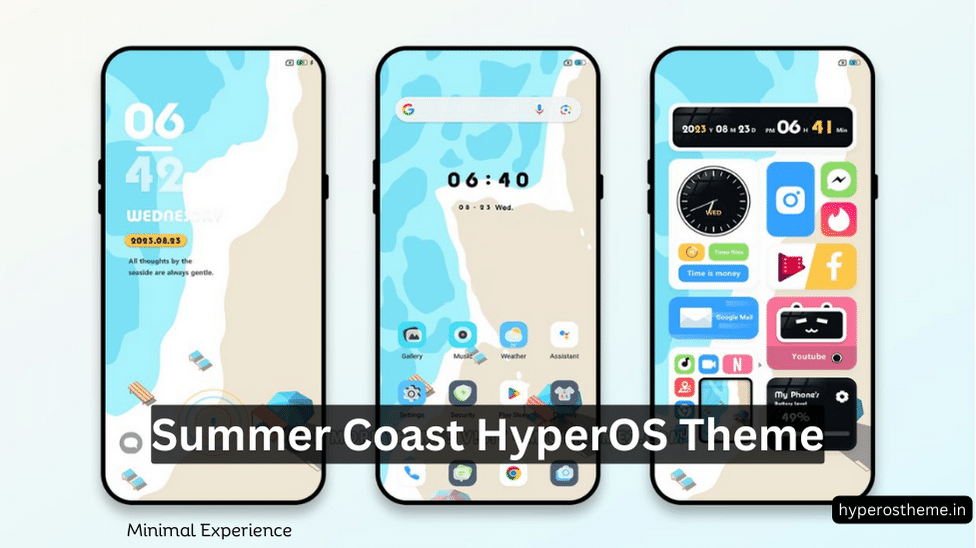 Summer Coast HyperOS Theme with Dynamic Lockscreen for Xiaomi Summer Coast HyperOS Theme with Dynamic Lockscreen for Xiaomi