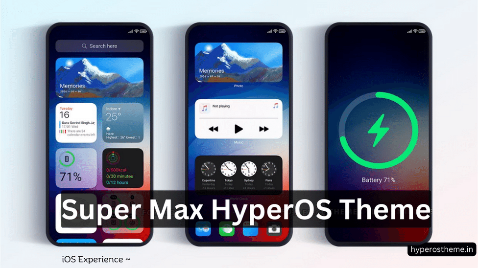 Supreme Max iOS Theme for HyperOS for Xiaomi and Redmi Phones
