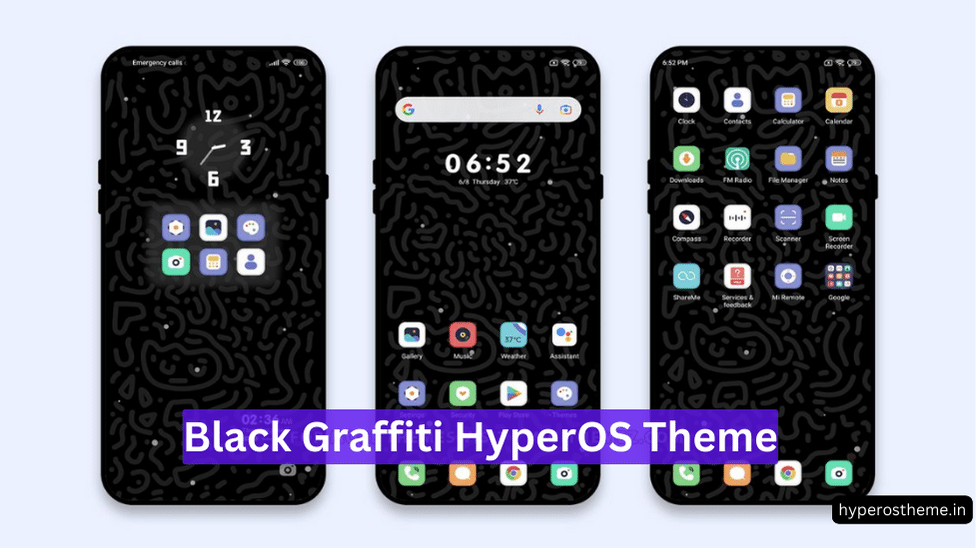Black Graffiti HyperOS Theme for Xiaomi with Dark Mode Black Graffiti HyperOS Theme for Xiaomi with Dark Mode