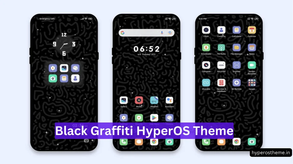 Black Graffiti HyperOS Theme for Xiaomi with Dark Mode Black Graffiti HyperOS Theme for Xiaomi with Dark Mode