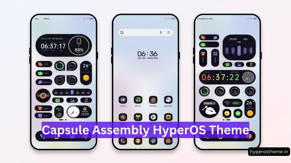 Capsule Assembly HyperOS Theme for Xiaomi with Minimal Experience