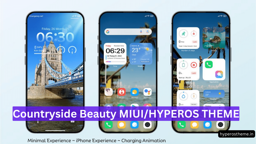 Countryside Beauty HyperOS Theme for Xiaomi Phones with Beautiful Lockscreen Countryside Beauty HyperOS Theme for Xiaomi Phones with Beautiful Lockscreen