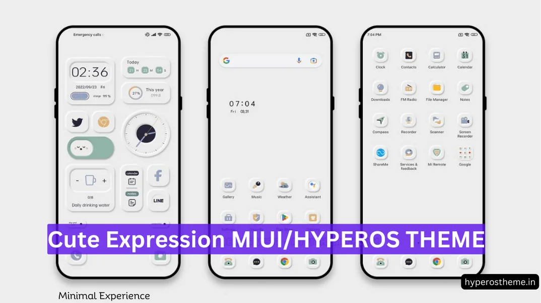Cute Expression HyperOS Theme for Xiaomi Phones with Beautiful Lockscreen
