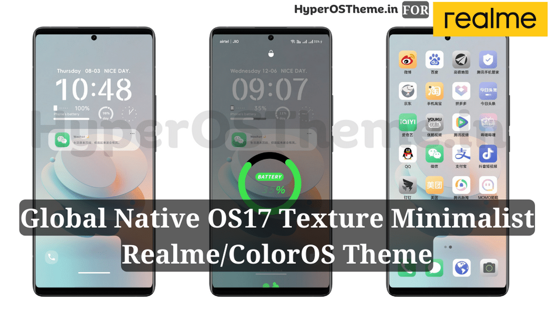 Global Native OS17 Texture Minimalist Realme Theme with iOS Experience for Realme Devices Global Native OS17 Texture Minimalist Realme Theme with iOS Experience for Realme Devices