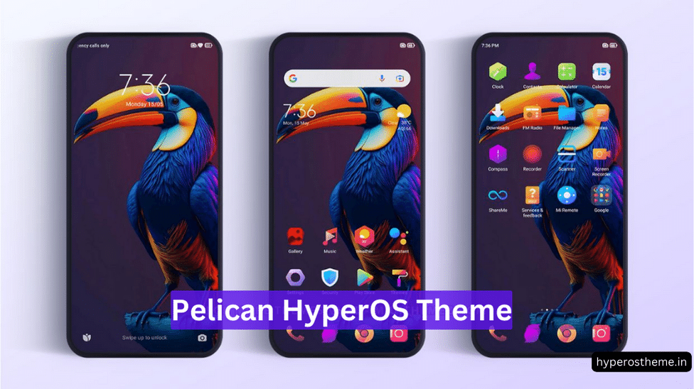 Pelican HyperOS Theme for Xiaomi with Beautiful App Icons