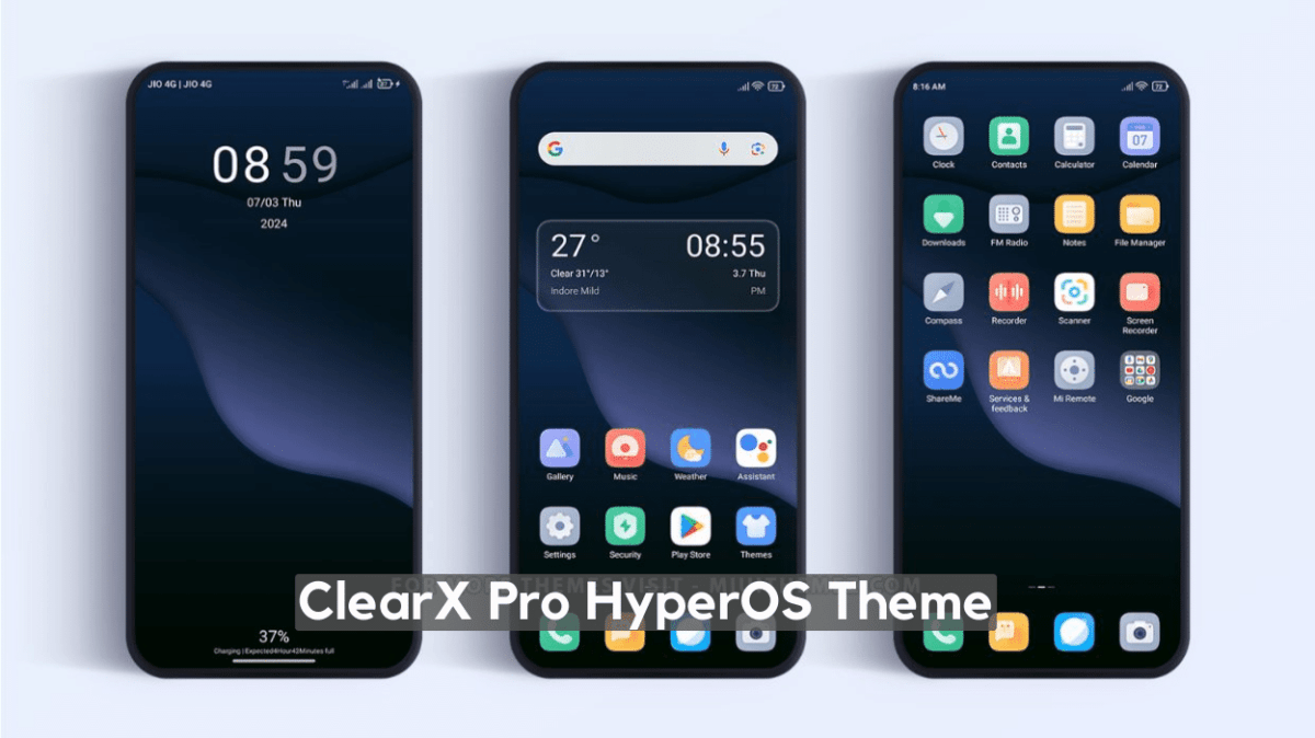 Clear X Pro Hyperos Theme For Xiaomi With Dynamic Lockscreen Hyperos Themes