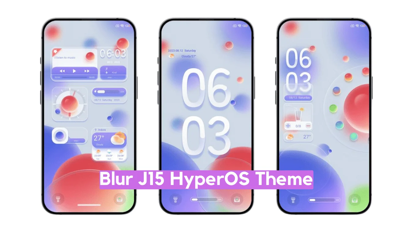 Blur J15 HyperOS Theme for Xiaomi with Cool Gradient UI Experience