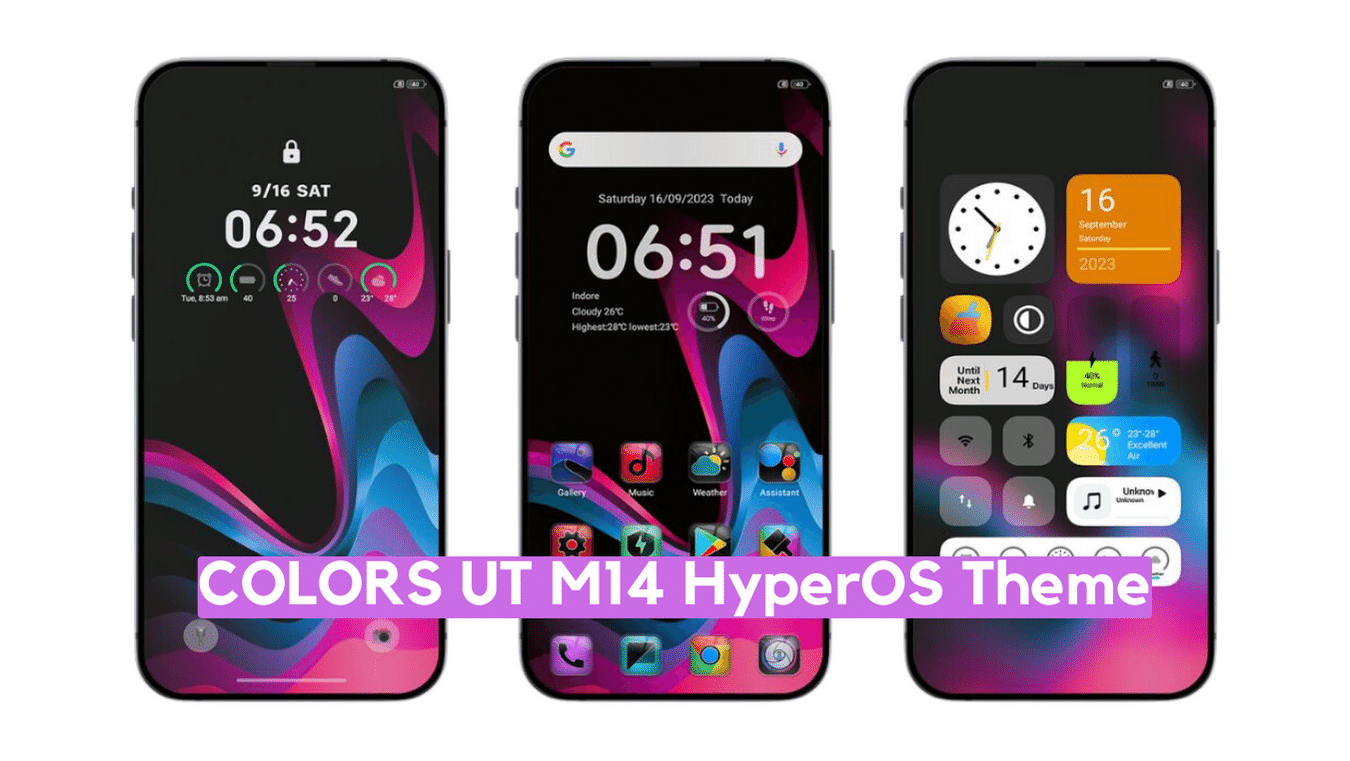 COLORS UT M14 HyperOS Theme for Xiaomi with Dynamic Experience