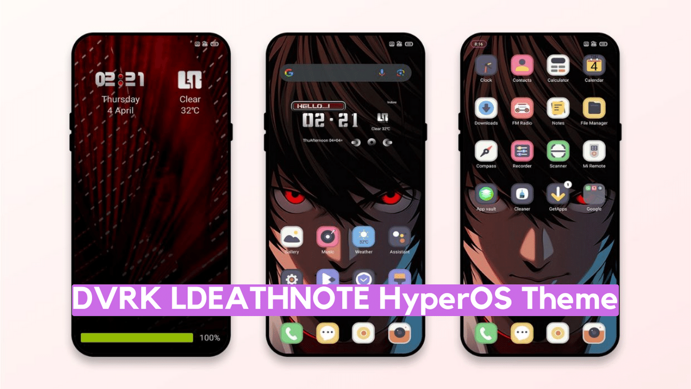 DVRK LDEATHNOTE HyperOS Theme for Xiaomi with Minimal Anime Experience DVRK LDEATHNOTE HyperOS Theme for Xiaomi with Minimal Anime Experience