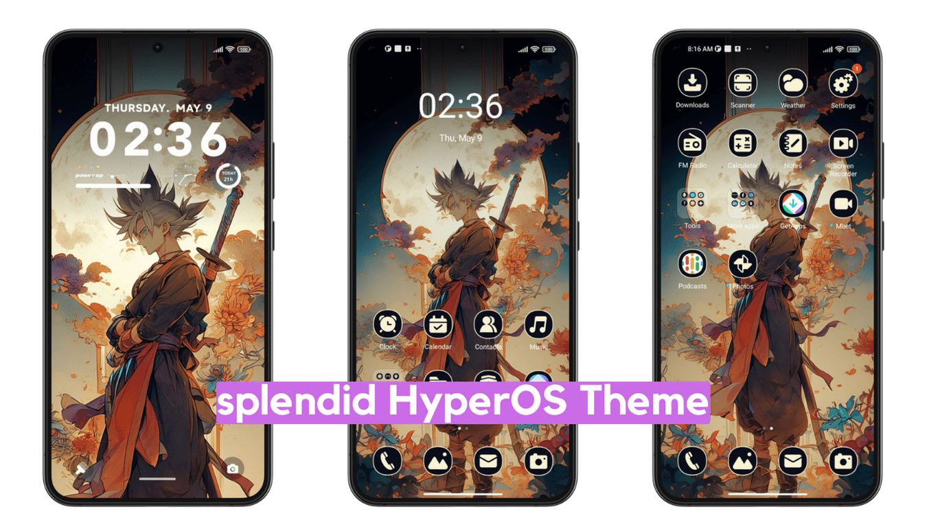 Splendid HyperOS Theme for Xiaomi with Dynamic Anime UI Splendid HyperOS Theme for Xiaomi with Dynamic Anime UI