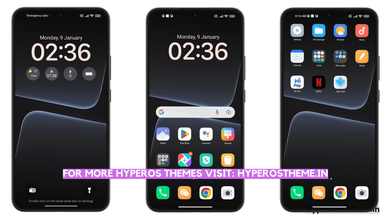 Dark A14UA HyperOS Theme