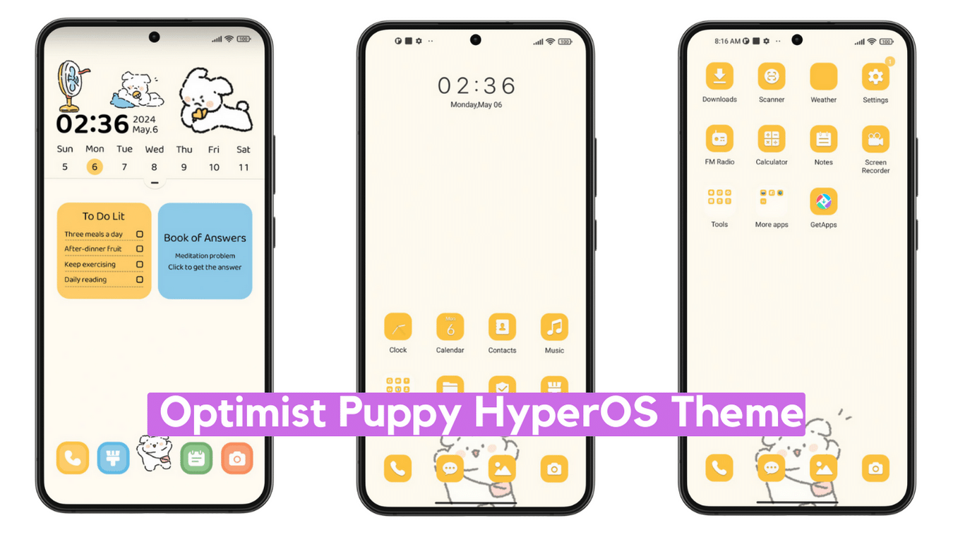 Optimist Puppy HyperOS Theme for Xiaomi with Dynamic Anime UI Optimist Puppy HyperOS Theme for Xiaomi with Dynamic Anime UI