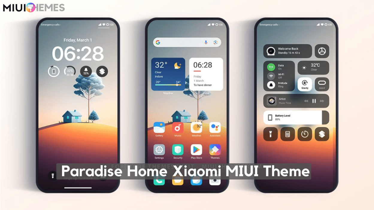 Paradise Home HyperOS Theme for Xiaomi with Dynamic Experience