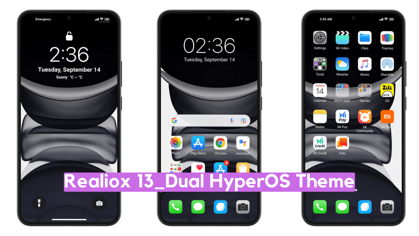 Realiox 13_Dual HyperOS Theme for Xiaomi with iOS Experience