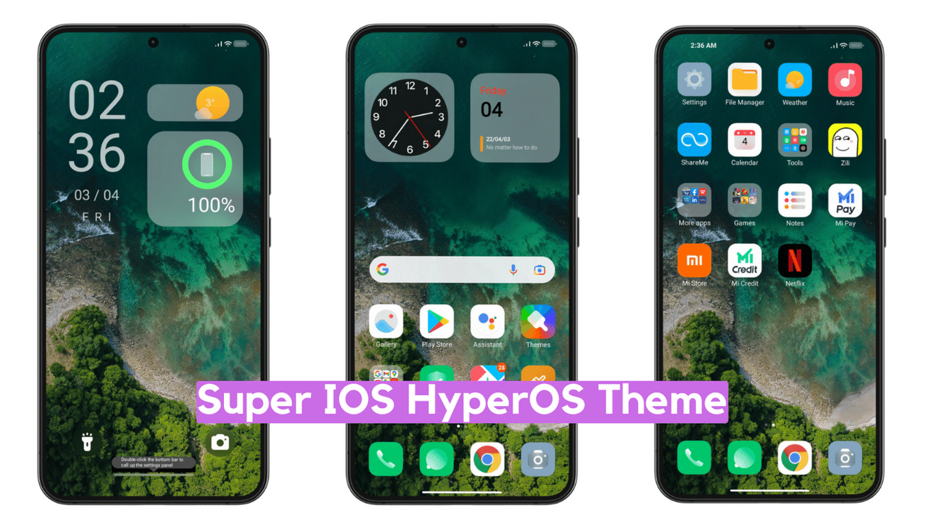 Super iOS HyperOS Theme for Xiaomi with Dynamic iOS UI