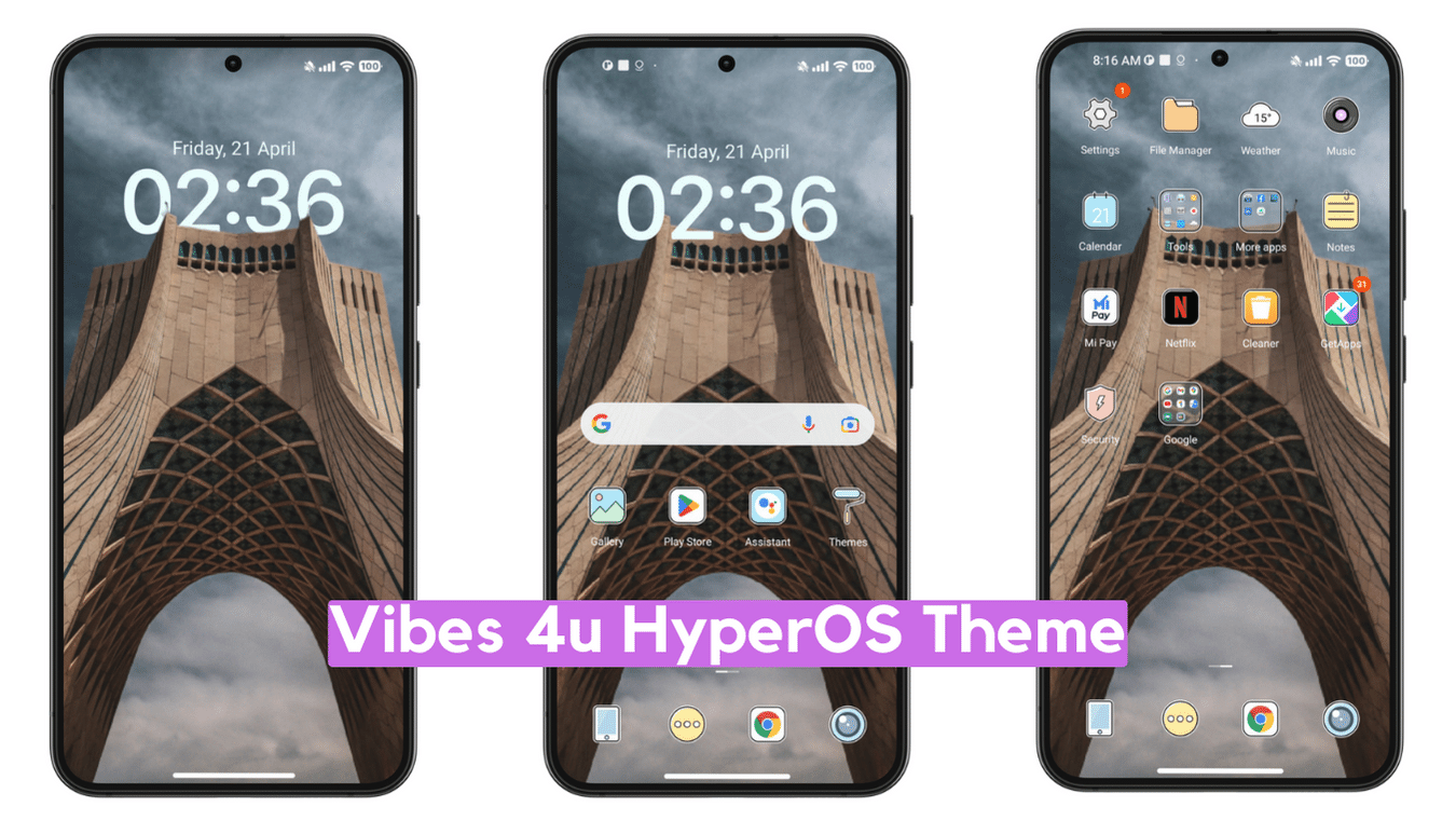Vibes 4u HyperOS Theme for Xiaomi with Dynamic Minimal UI