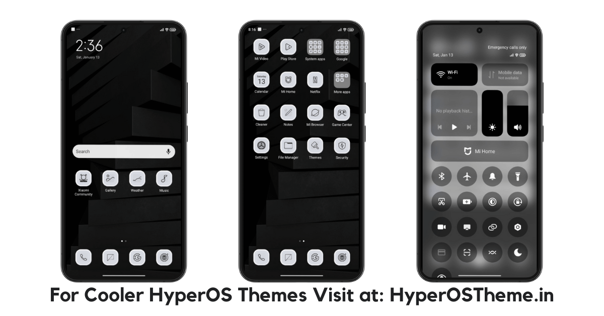 Black Boxes HyperOS Theme