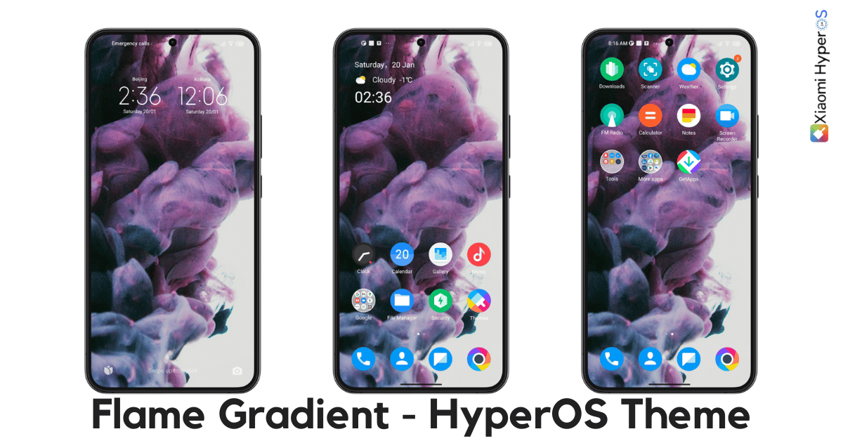 Flame Gradient HyperOS Theme for Xiaomi with Stock Experience Flame Gradient HyperOS Theme for Xiaomi with Stock Experience