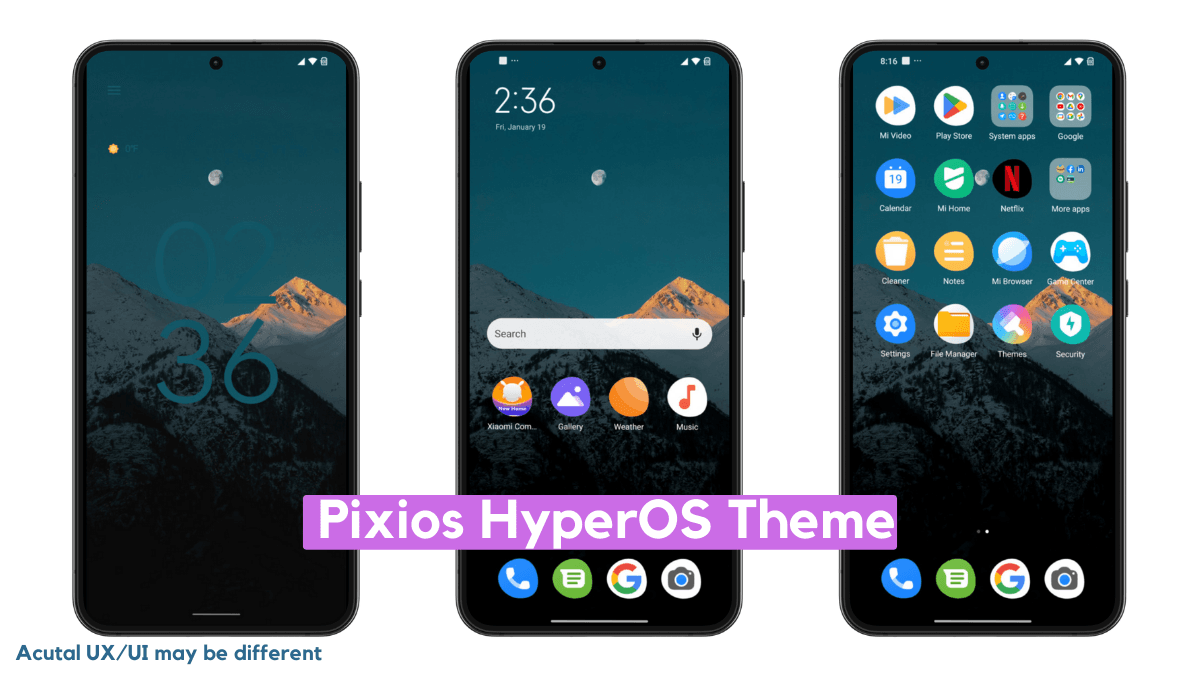 Pixios HyperOS Theme for Xiaomi with Pixel Experience Pixios HyperOS Theme for Xiaomi with Pixel Experience