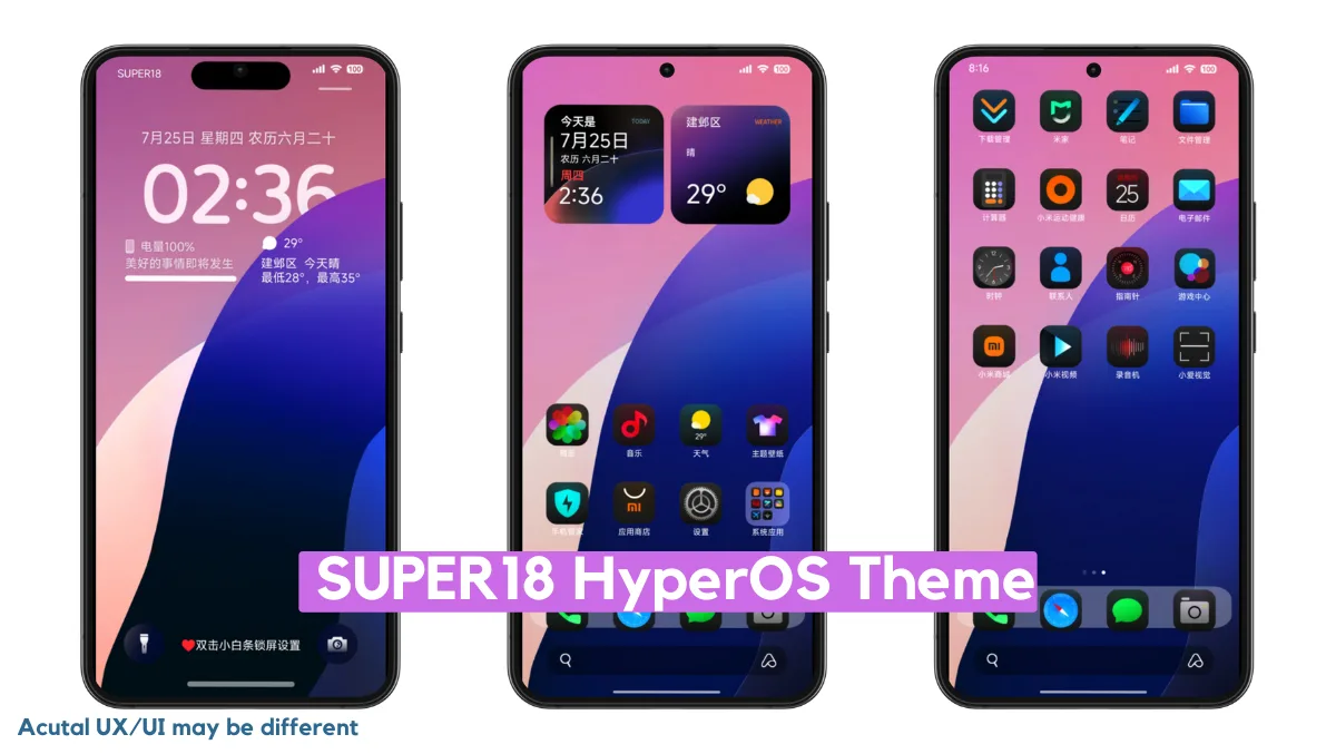 SUPER18 HyperOS Theme for Xiaomi with iOS Style